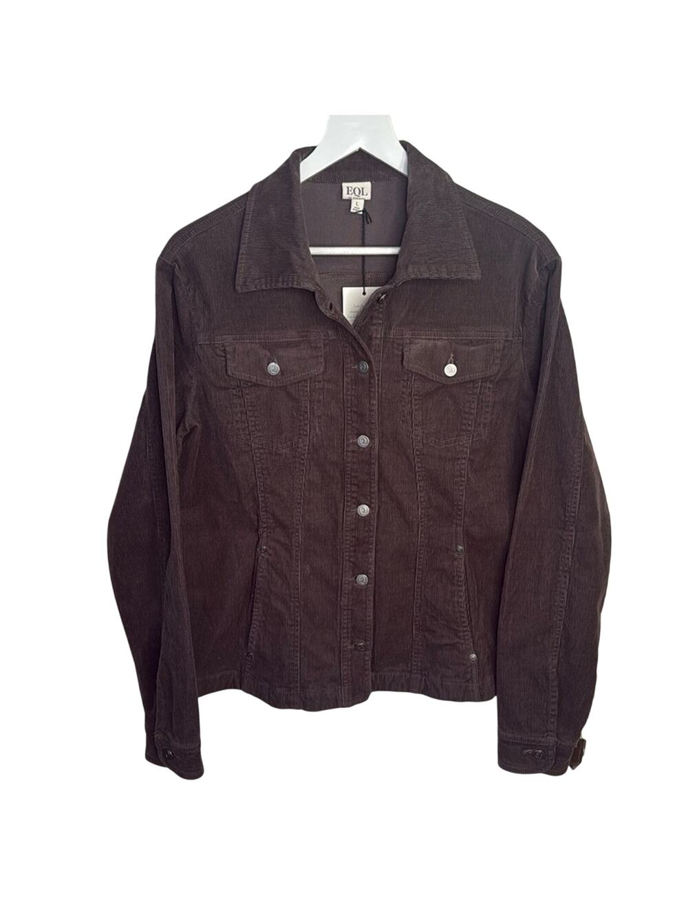EQL In Motion Brown Corduroy Jacket New with Tag W1119 Size L